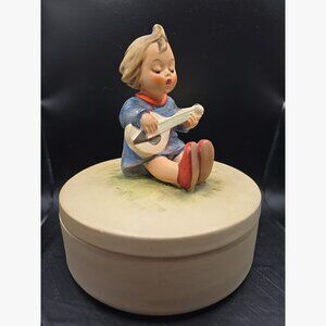 Hummel #111/53 Joyful Trinket Box Figurine Vintage TMK 3 Gorgious!!